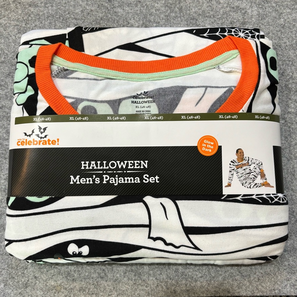 Way to Celebrate Mens Dadcula Halloween Pajama Set Size Extra Large NWT